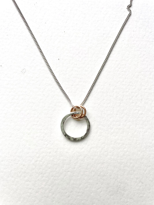 Silver circle pendant