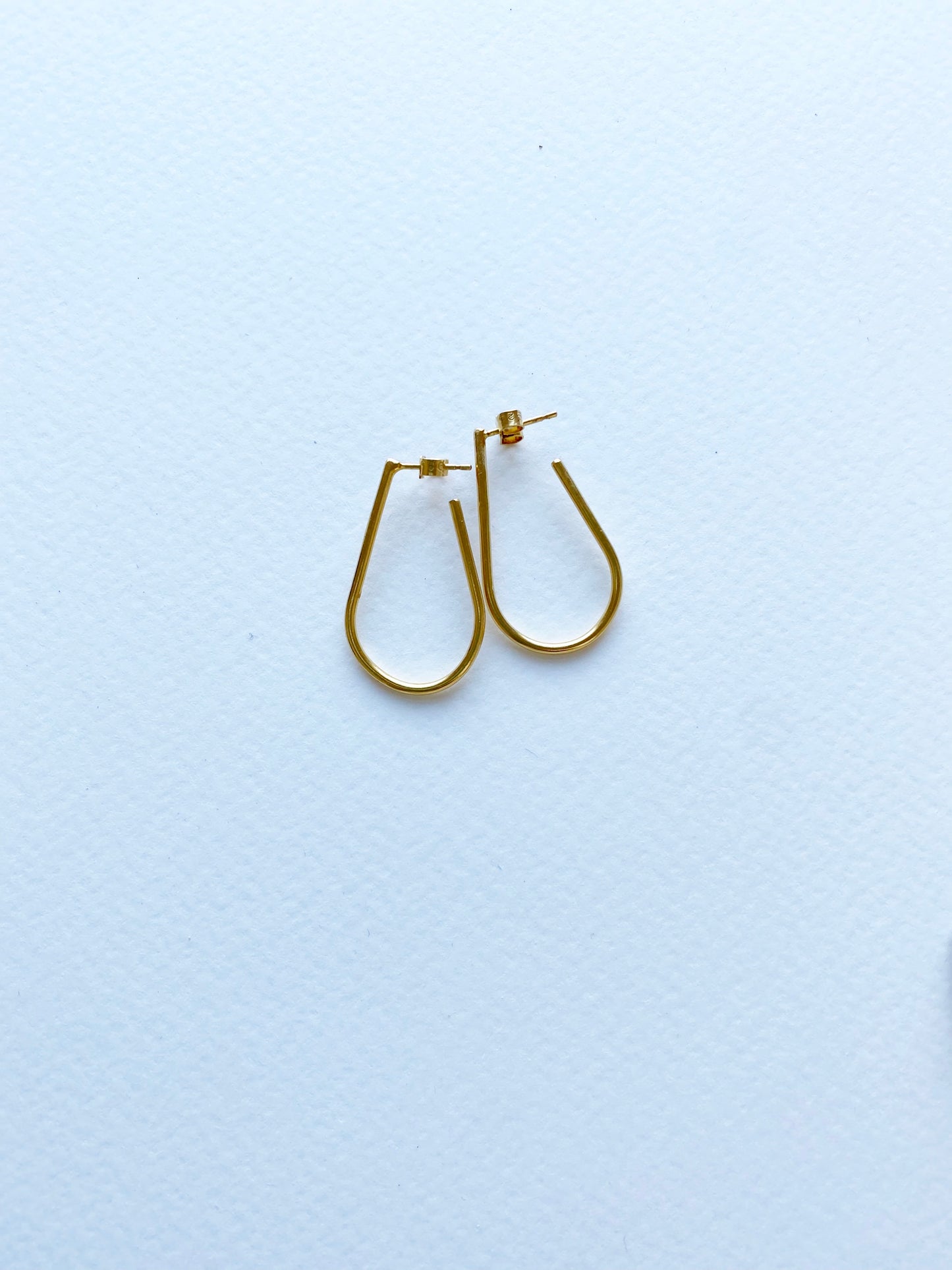 Drop Hoop Oval Earrings